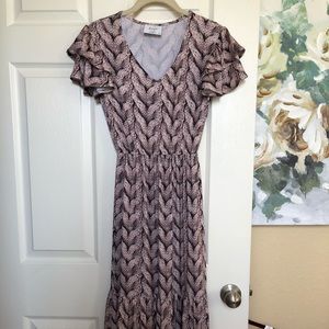 KD Fitted full length tiered dress